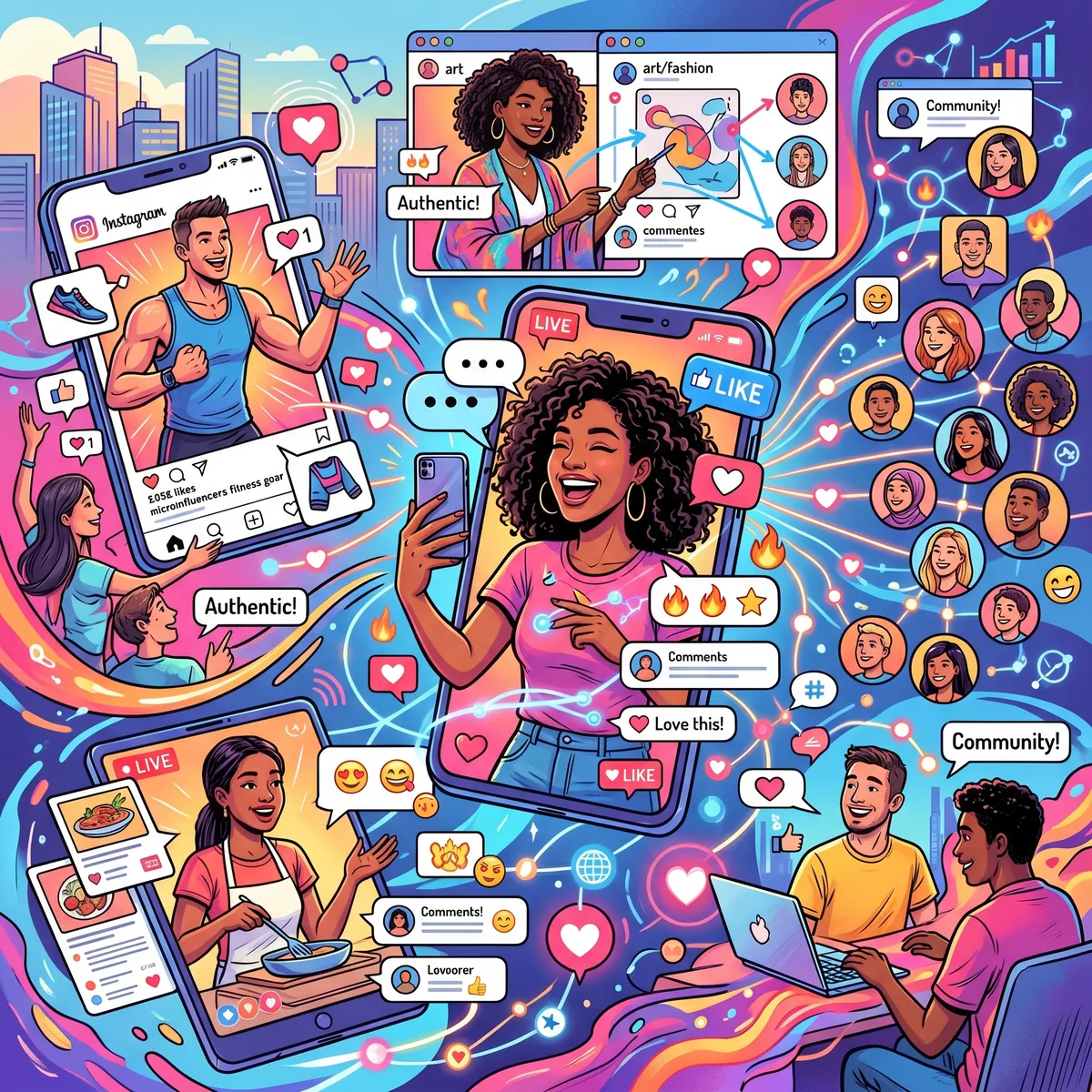 Collaboration avec micro-influenceurs