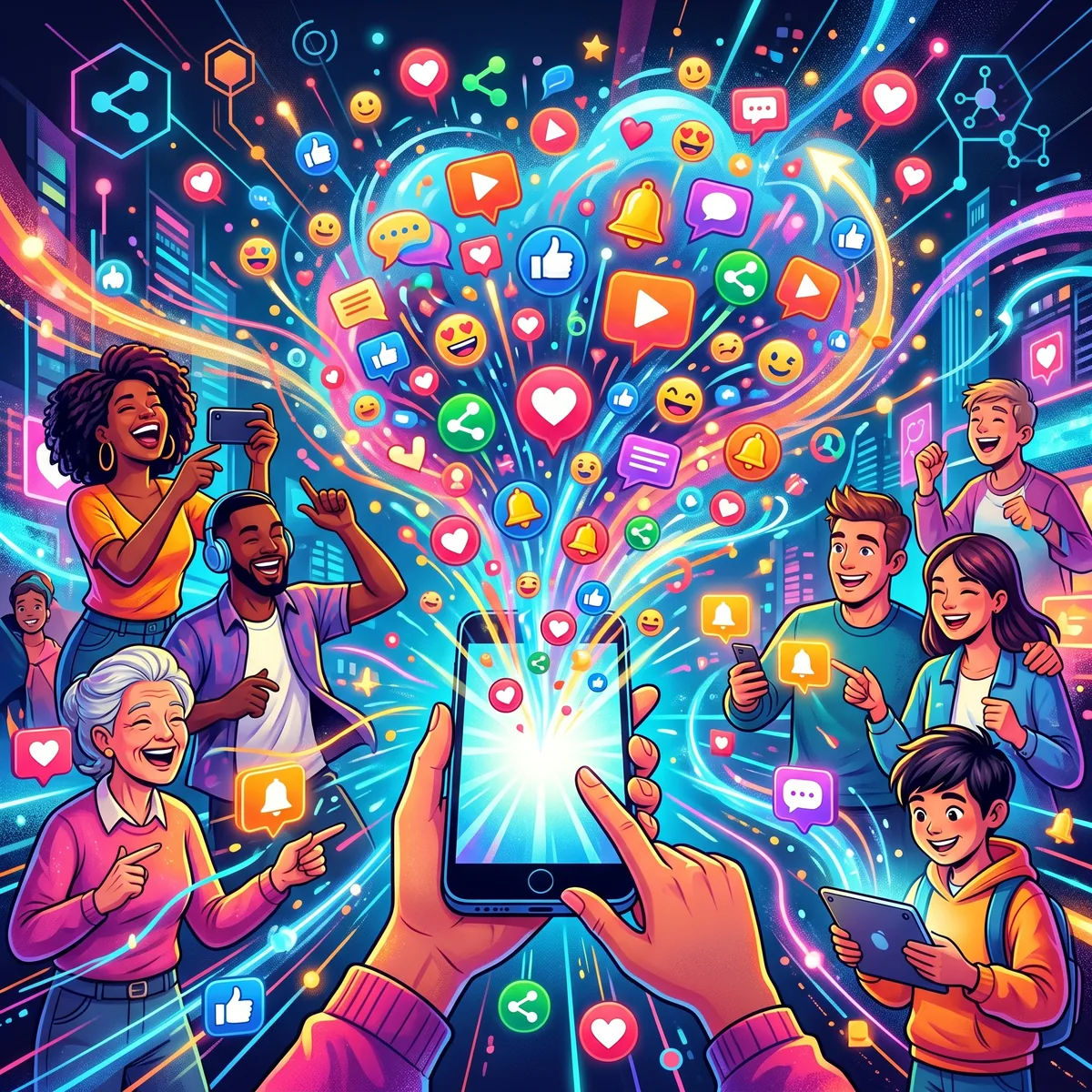 Contenu viral réseaux