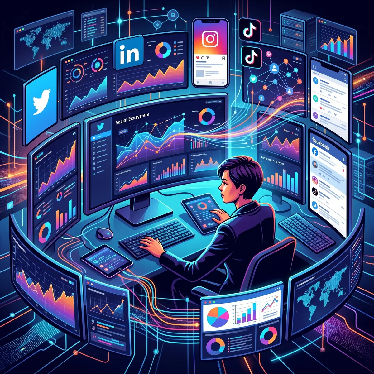 Gestion multi-plateformes sociales