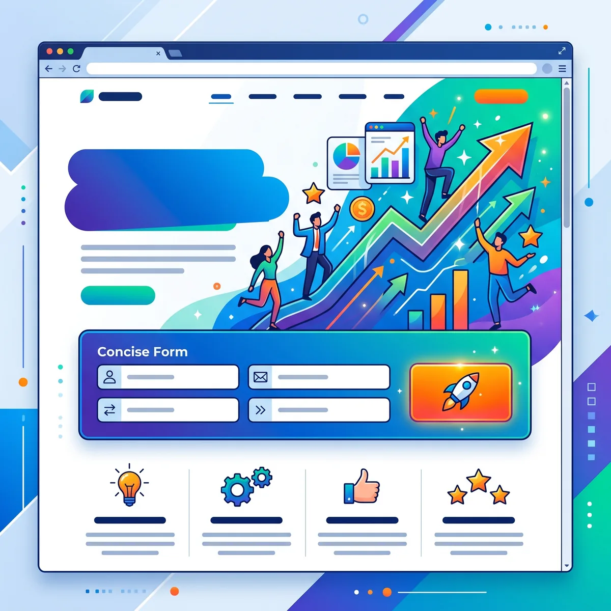 Landing page design