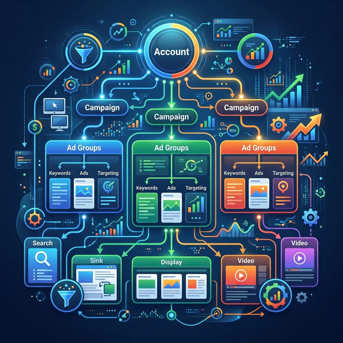 Structure de compte Google Ads