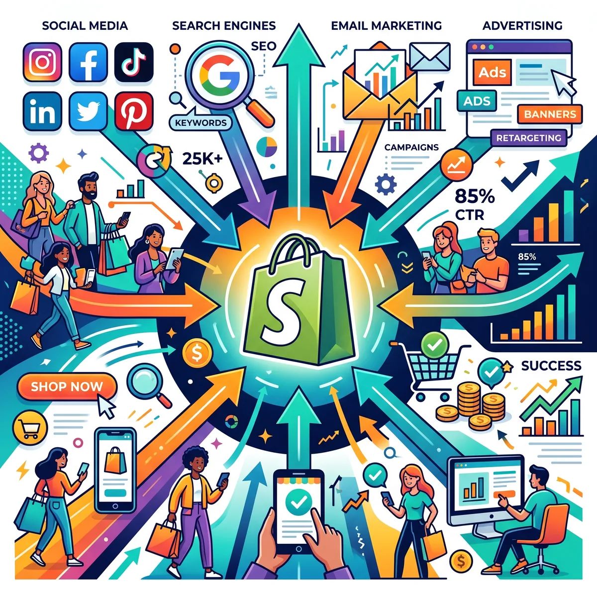 Trafic qualifié Shopify