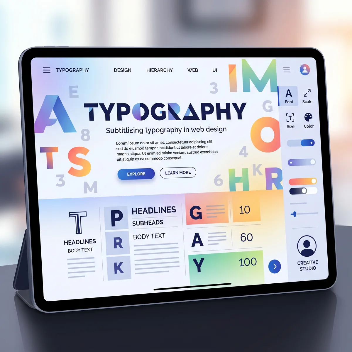 Typographie web design