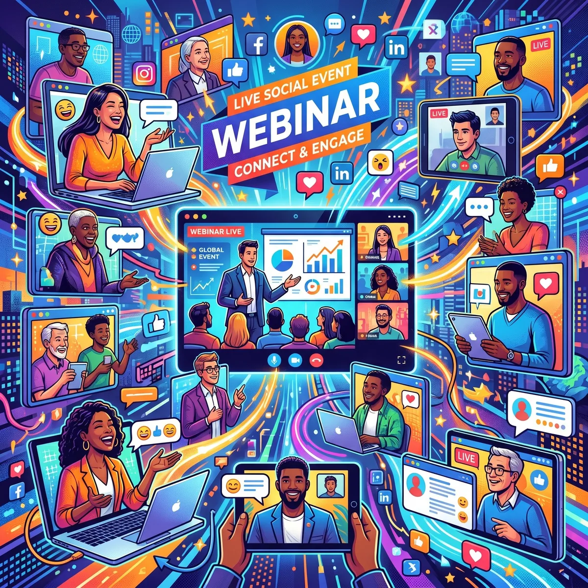 Webinar et lives sociaux
