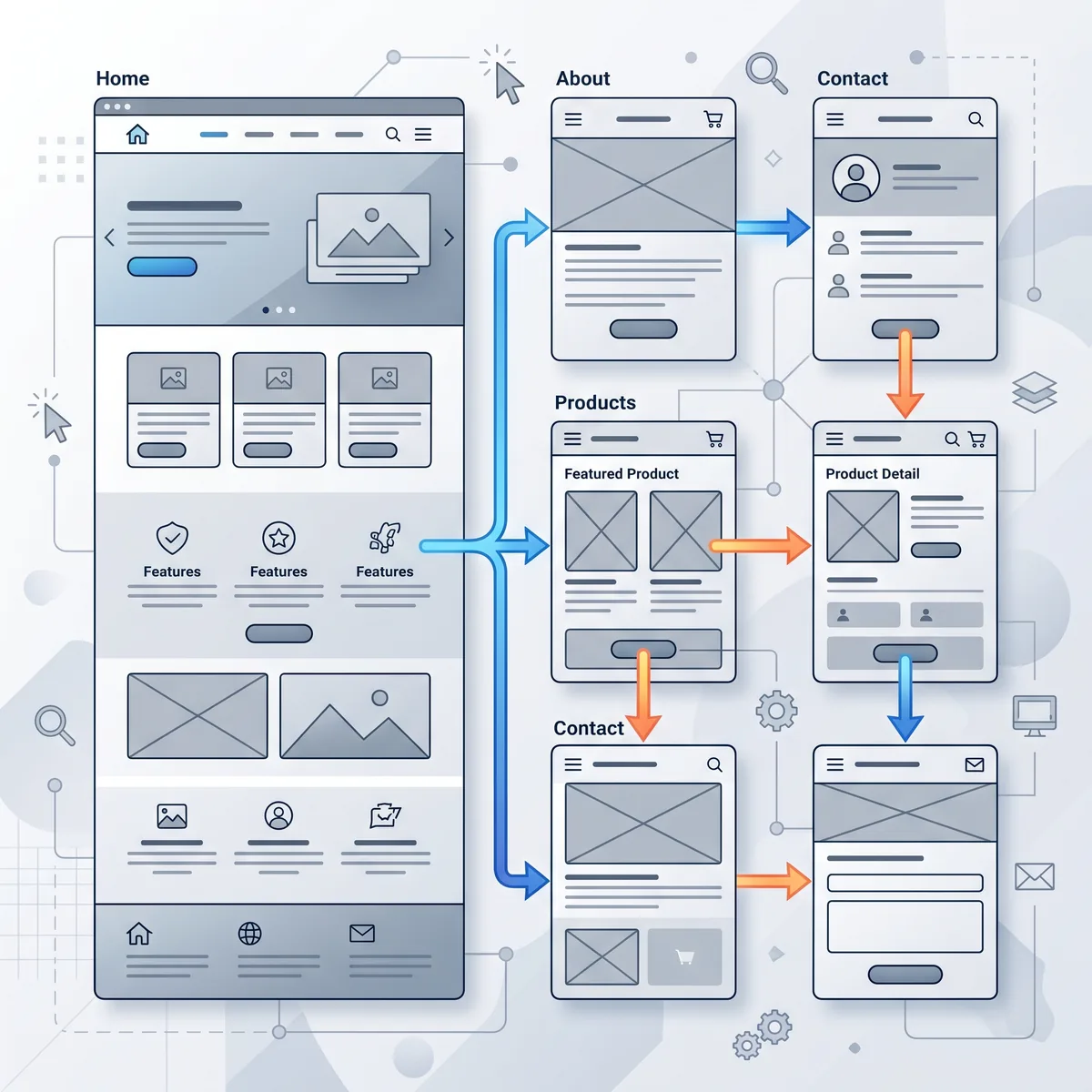 Wireframe site web