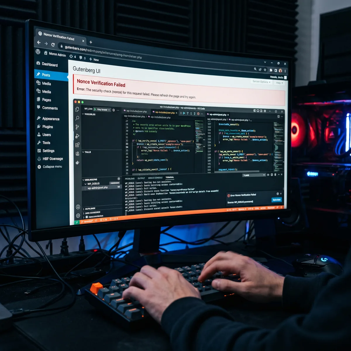 Wordpress : Nonce Verification Failed