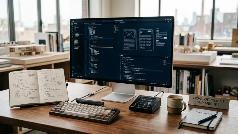 Créez des solutions digitales uniques, parfaitement adaptées à vos besoins spécifiques et à votre modèle d'affaires, sans les contraintes des logiciels standards.